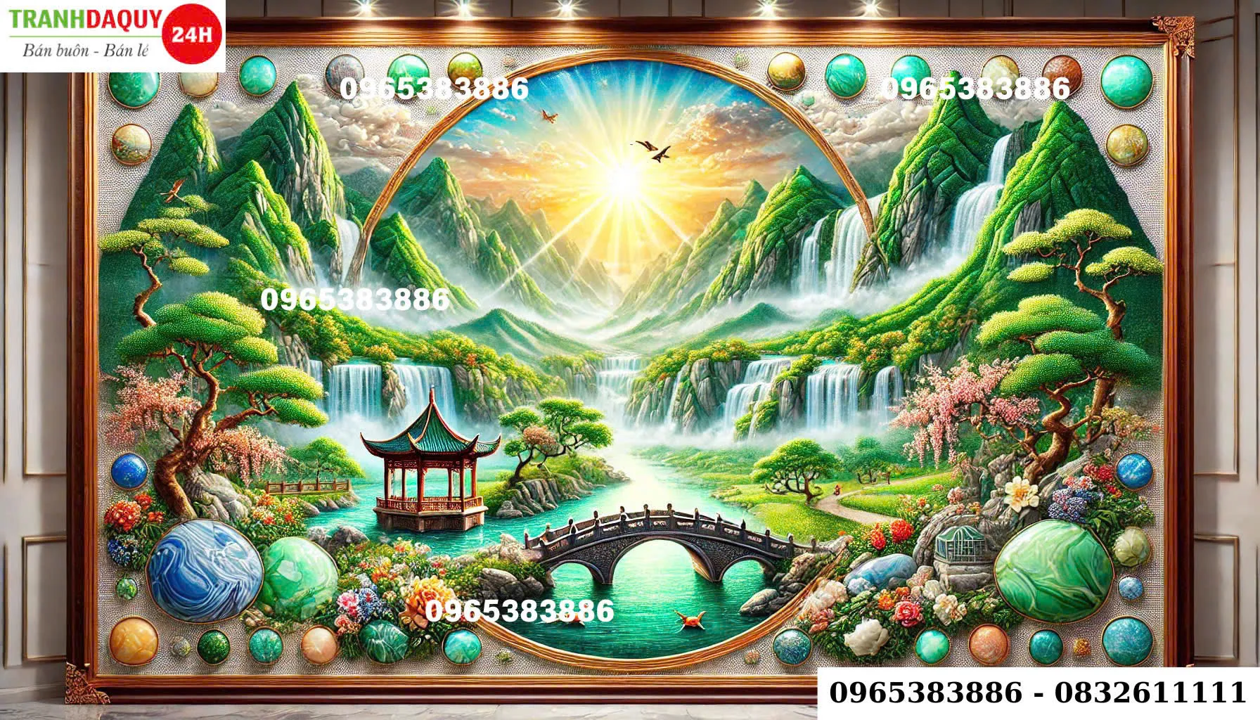 Mẫu tranh đá quý mới nhất với thiết kế hiện đại