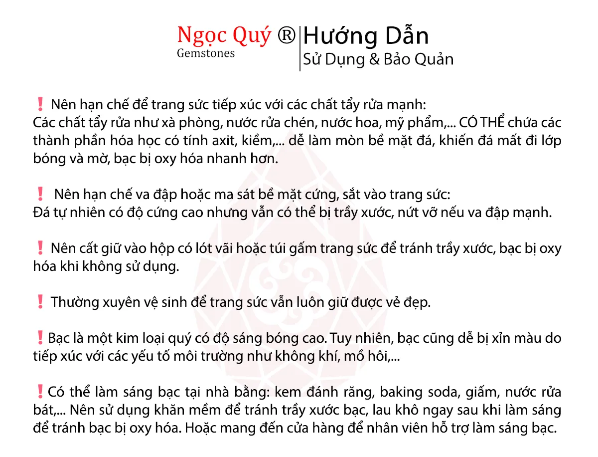 Hướng dẫn bảo quản bông tai đá quý đúng cách