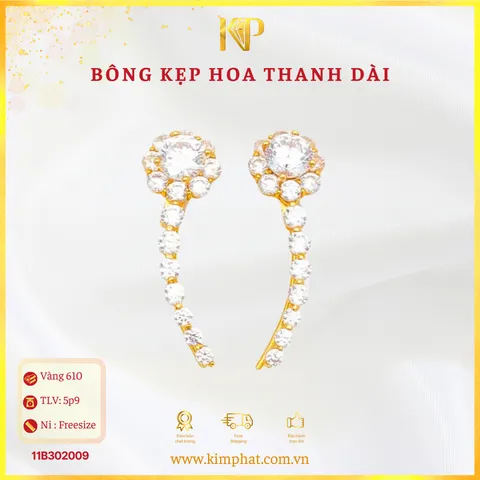 Bông tai khoen tròn vàng 18K phối hợp hoàn hảo với nhiều phong cách