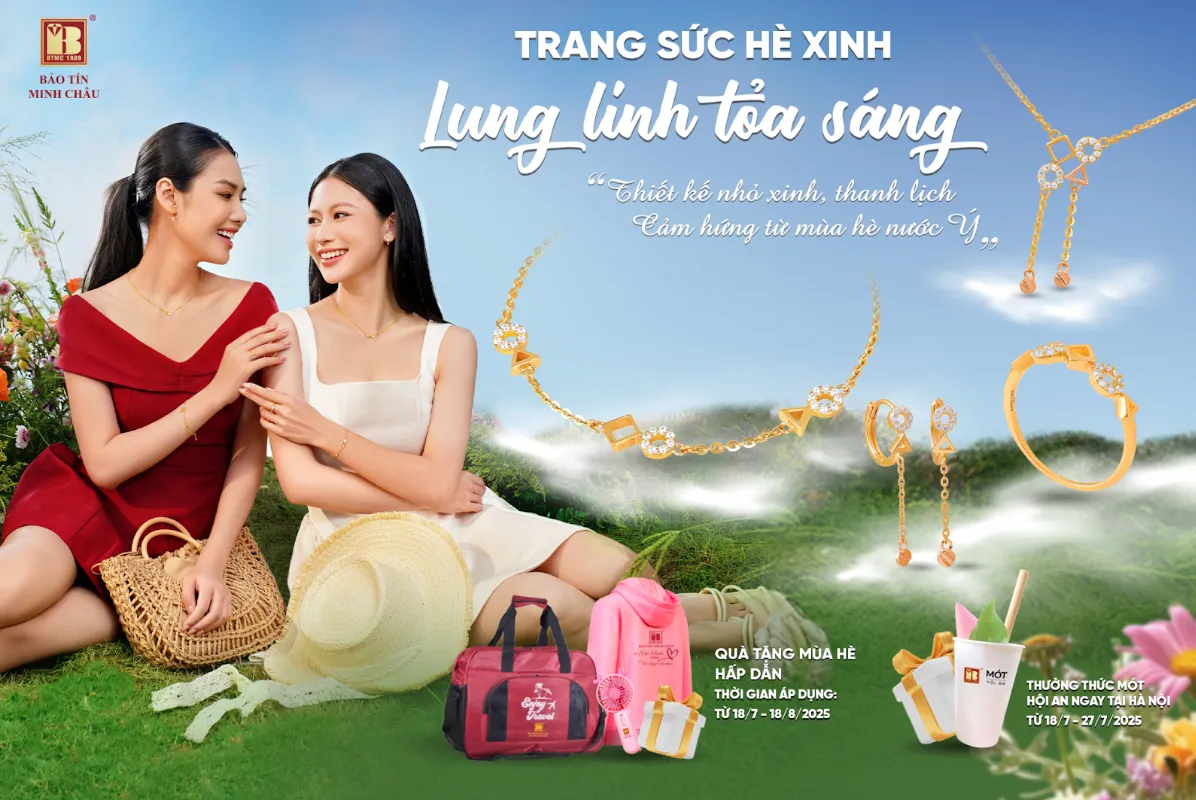 Bộ sưu tập trang sức vàng 14K và 18K của Bảo Tín Minh Châu mùa hè 2026
