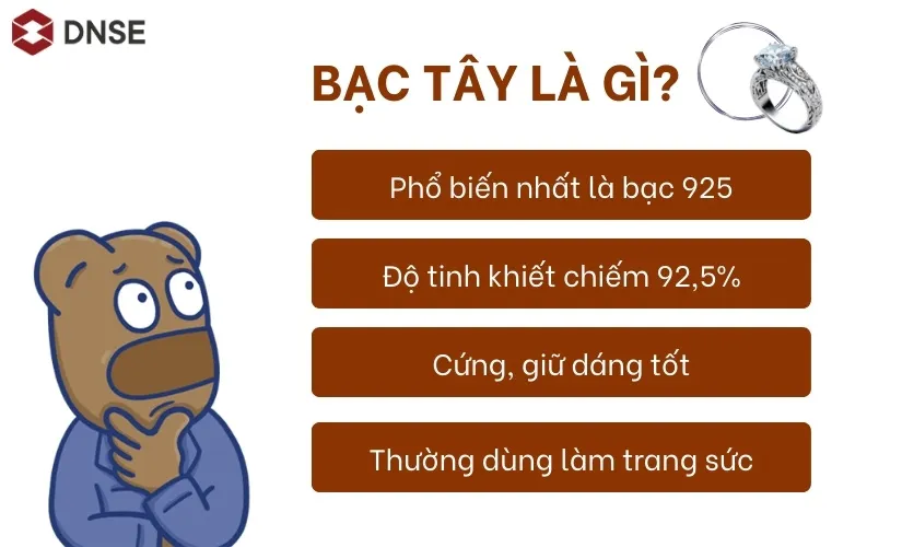 Bạc 925 với độ cứng cao và khả năng giữ dáng tốt là lựa chọn phổ biến cho trang sức thời trang