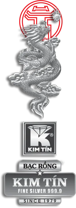 Bạc miếng Rồng Kim Tín với độ tinh khiết cao