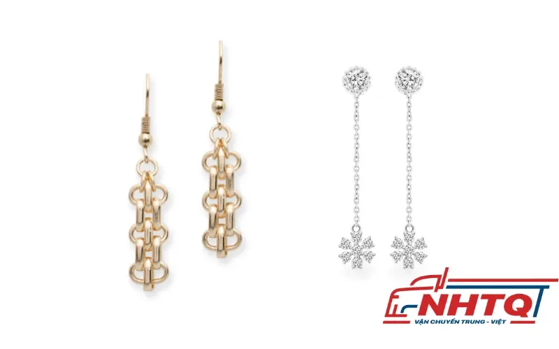 Bông tai dáng sợi mảnh với thiết kế thanh lịch, phù hợp nhiều khuôn mặt