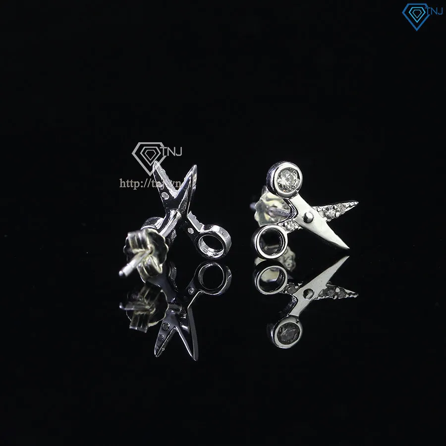 Bông tai bạc nam được bảo hành đánh bóng làm mới miễn phí