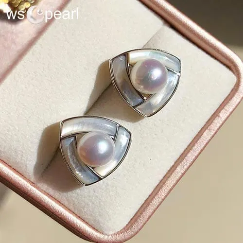 Bông tai bạc đính ngọc trai