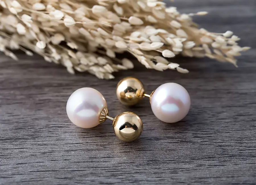 Sự kết hợp giữa ánh kim vàng 18k và sắc trắng ngọc trai