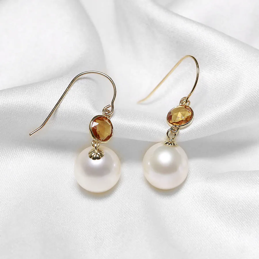 bông tai swarovski đính ngọc trai vàng 18k jeff