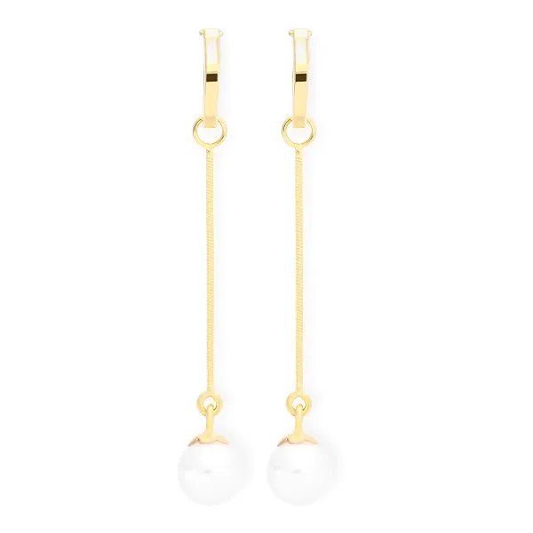 Bông tai vàng đính ngọc trai sang trọng