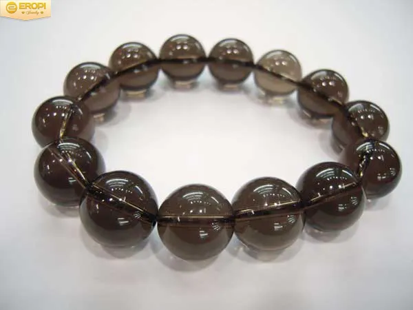 Tinh thể thạch anh khói tự nhiên với màu nâu trong suốt