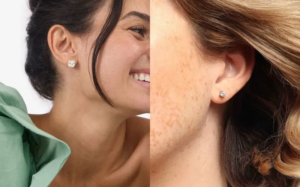 Mẫu bông tai handmade dạng giọt nước với đá pha lê trong suốt