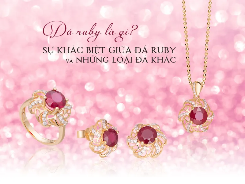 Viên đá Ruby đỏ rực với ánh sáng lung linh đặc trưng từ bên trong