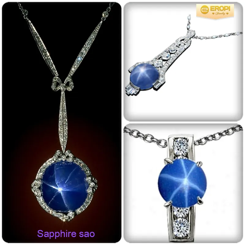 Viên sapphire sao với hiệu ứng sáu cánh rõ nét dưới ánh đèn