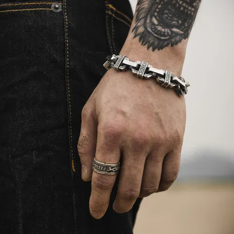 Vòng tay bạc nam Freedom với thiết kế độc đáo từ bạc 925