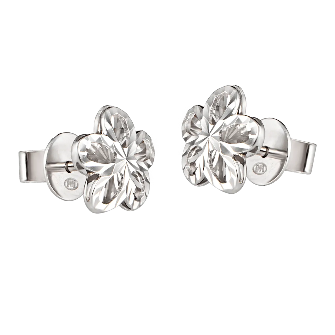 Bông tai PNJ thiết kế tròn đơn giản với chất liệu bạc, thích hợp cho phong cách năng động