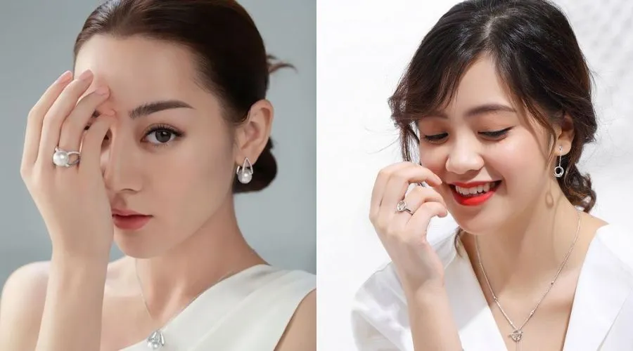 Khuyên tai tròn hoặc chùm giúp khuôn mặt dài cân đối hơn