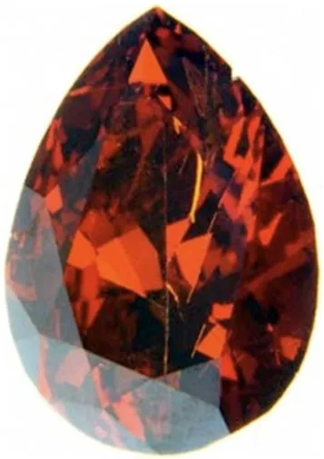 Kim cương đỏ với màu đỏ tía đặc trưng và độ lấp lánh cao