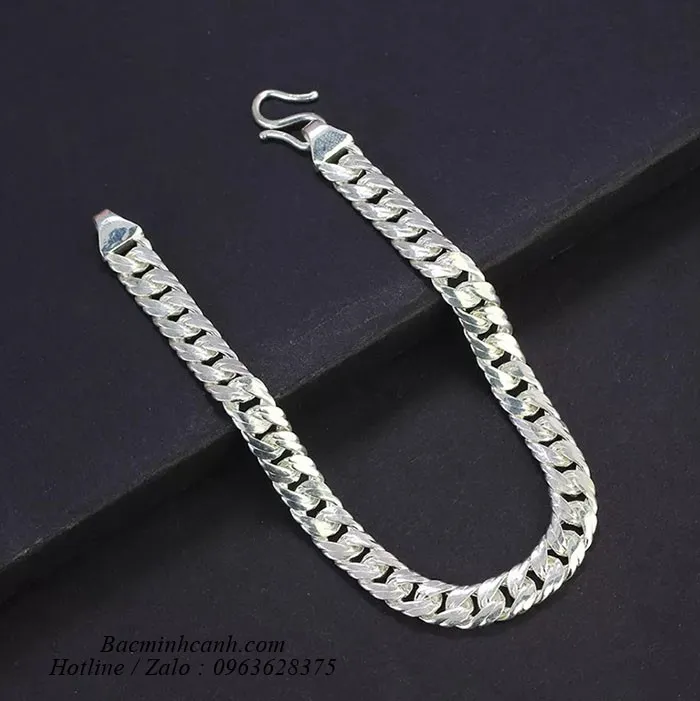 Lắc tay bạc 925 nam kiểu mắt kép nhỏ gọn