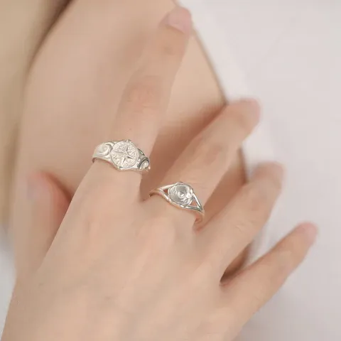 Nhẫn bạc 925 hình ngôi sao với thiết kế độc đáo