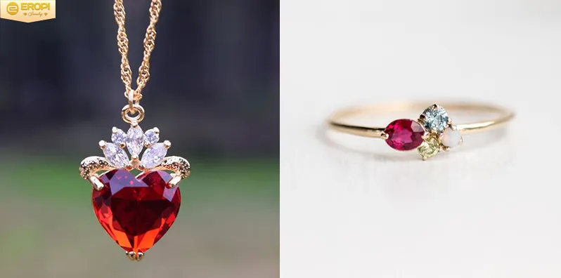 Nhẫn Ruby đỏ thắm được chế tác từ đá quý Việt Nam