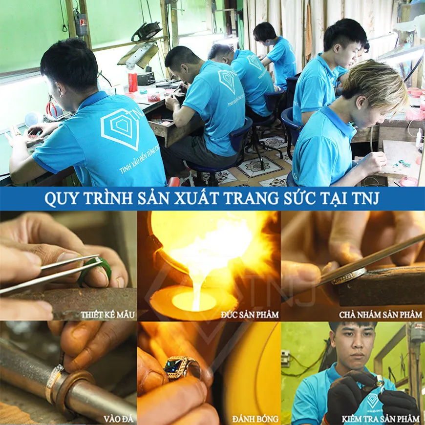 Quy trình sản xuất trang sức tại xưởng TNJ