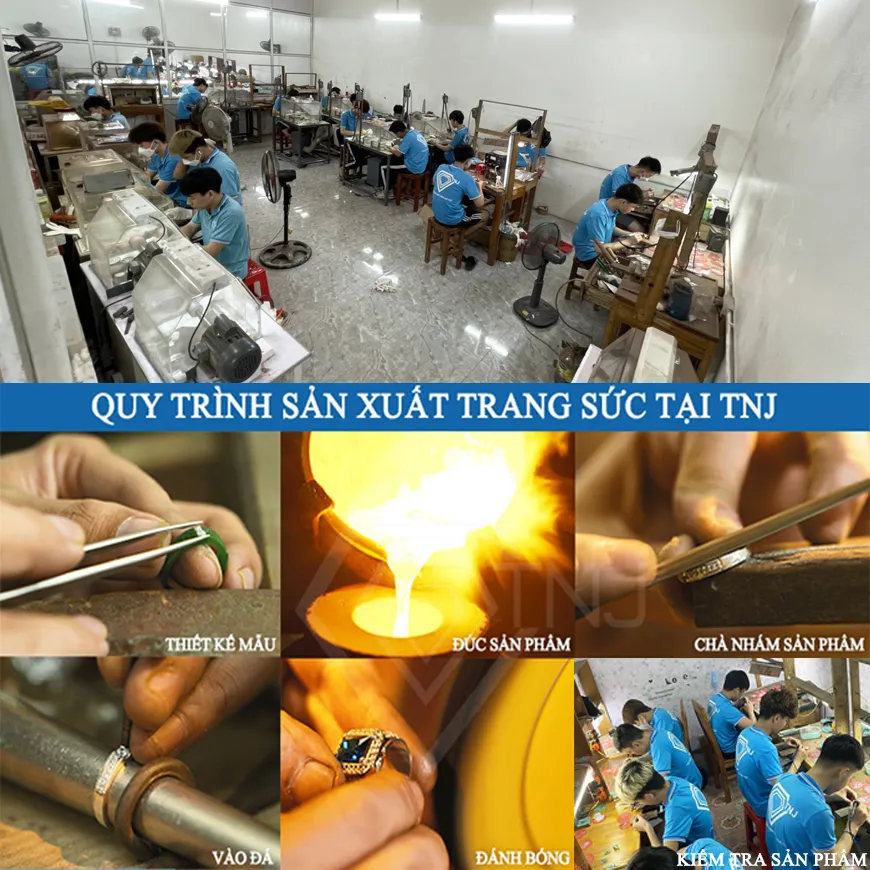 Quy trình sản xuất trang sức tại xưởng TNJ