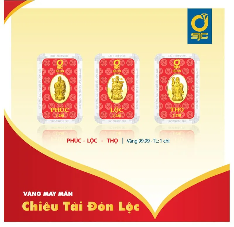 Cửa hàng SJC với bộ sưu tập vàng miếng và trang sức đa dạng