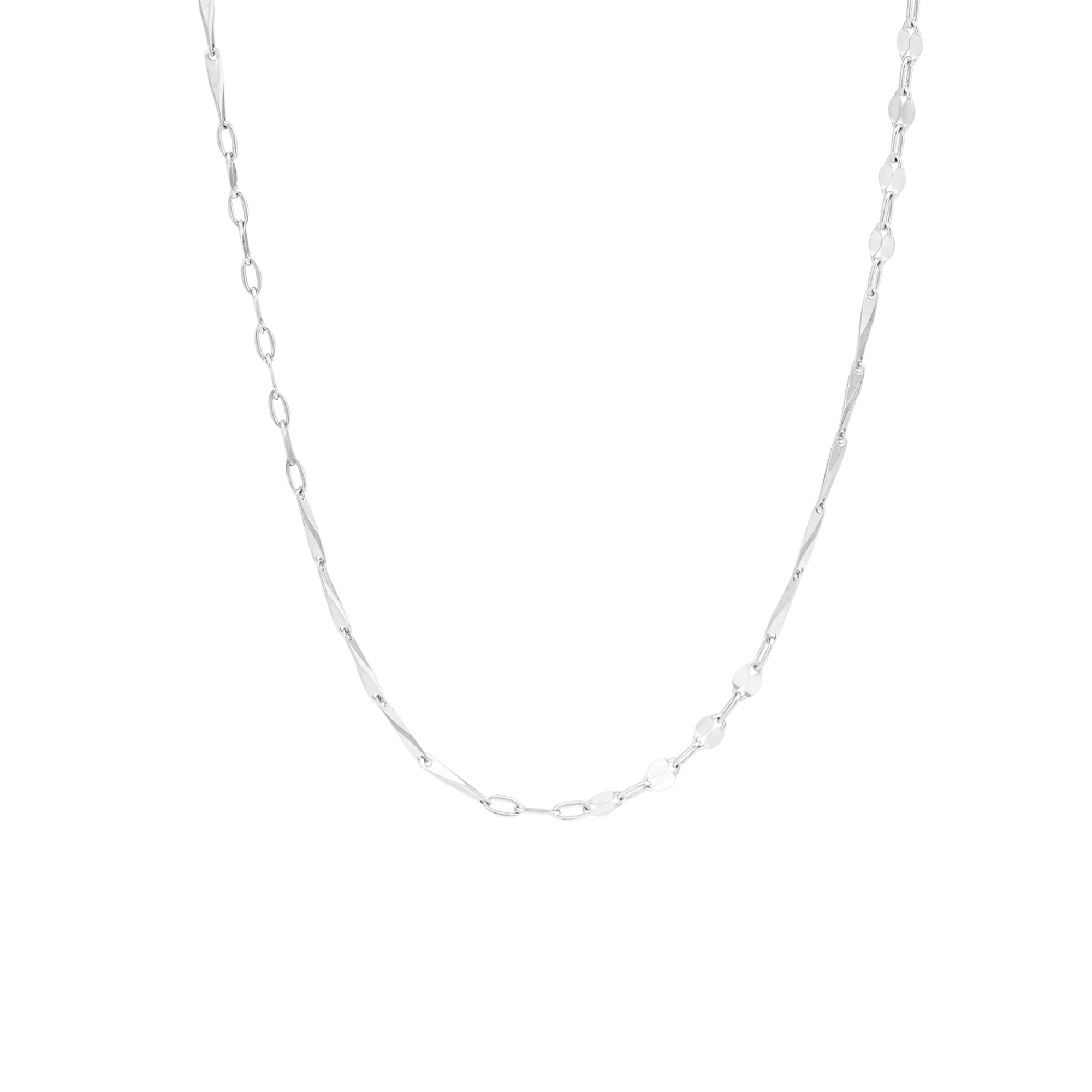 Dây chuyền vàng trắng 10K với thiết kế thanh lịch