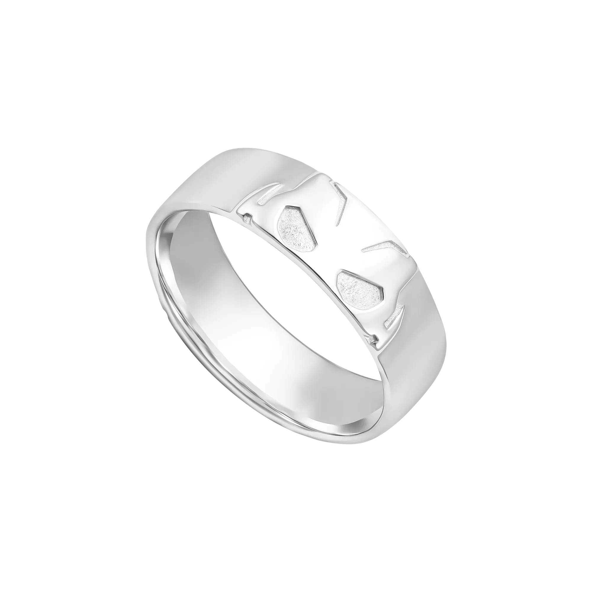 Nhẫn nam vàng trắng 10K phong cách Marvel