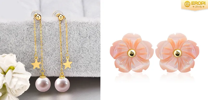 Mẹ chồng đeo bông tai vàng 18k cho con dâu trong ngày cưới thể hiện tình cảm gia đình