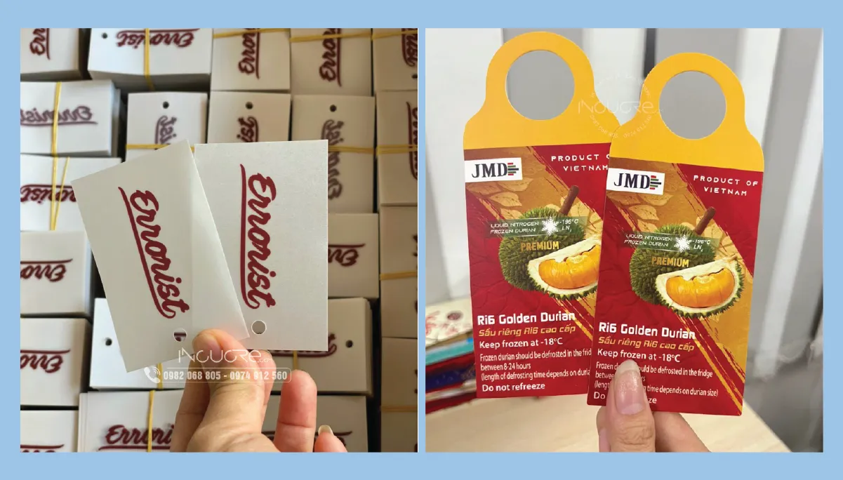 Thiết kế tag treo với bố cục cân đối và màu sắc hài hòa