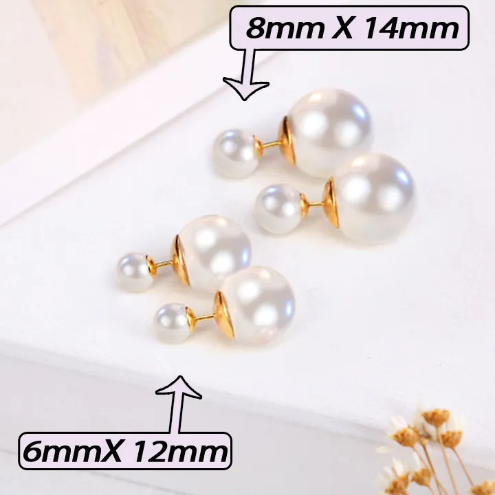 Bông tai ngọc trai Dior titan với thiết kế hoa tai cách điệu sang trọng