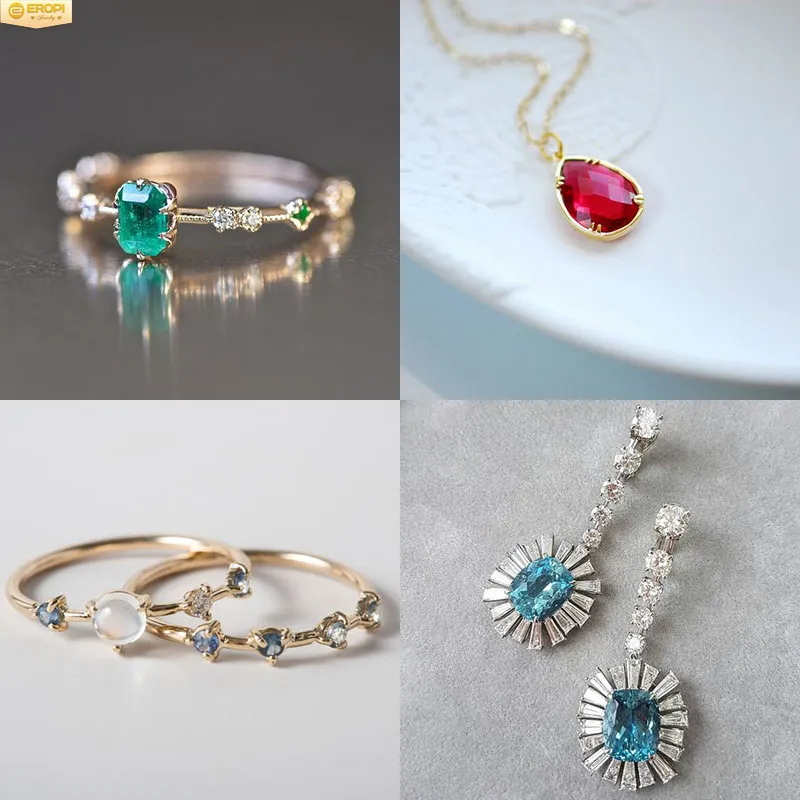 Mẫu thiết kế trang sức tinh xảo sử dụng đa dạng các loại đá quý màu sắc rực rỡ