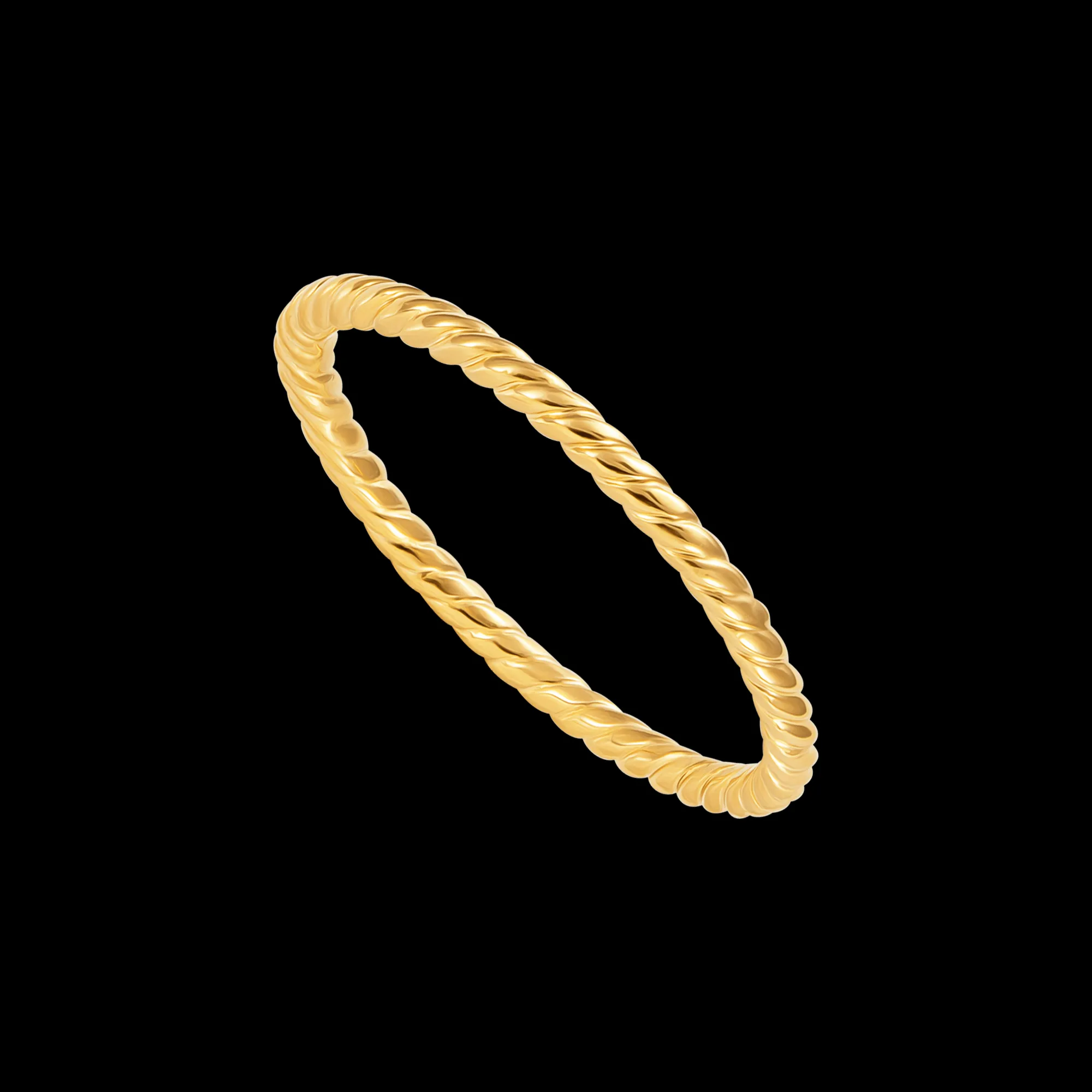 Nhẫn bạc 925 mạ vàng thiết kế xếp chồng mỏng