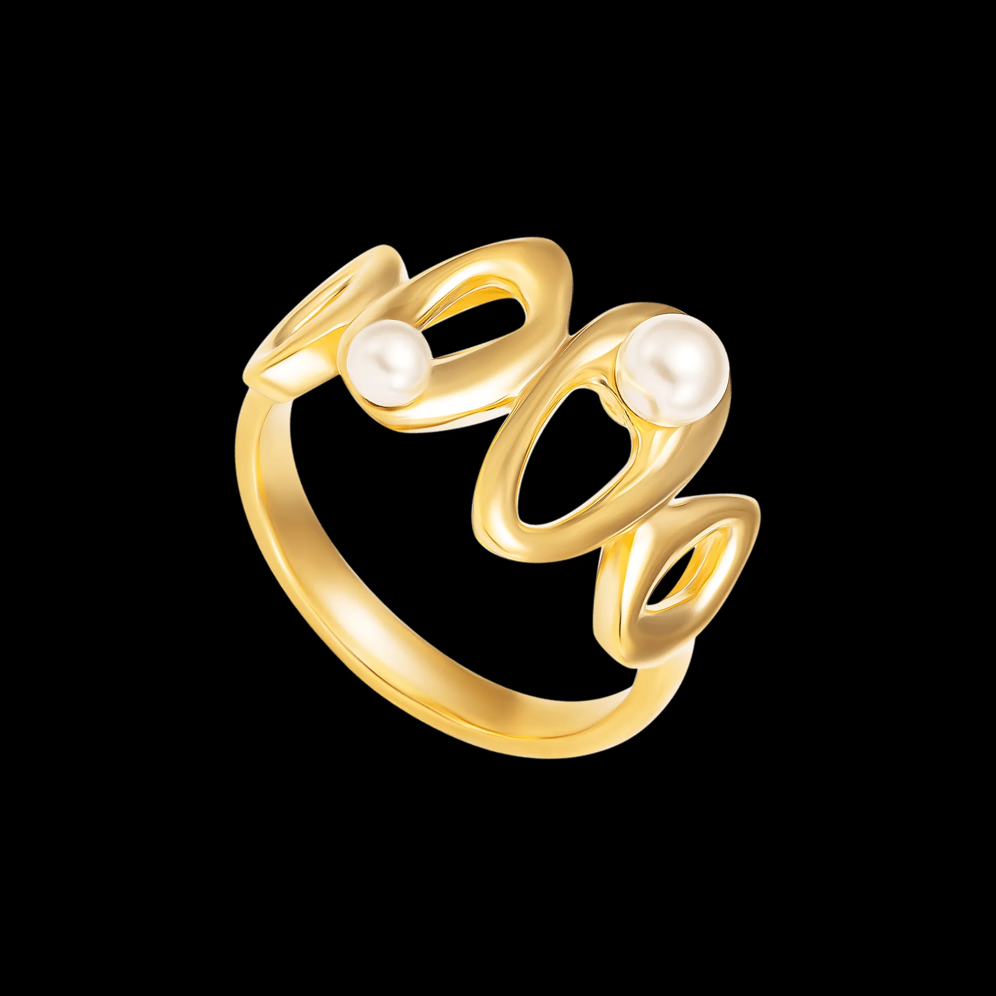 Nhẫn bạc 925 mạ vàng đính ngọc trai nước ngọt