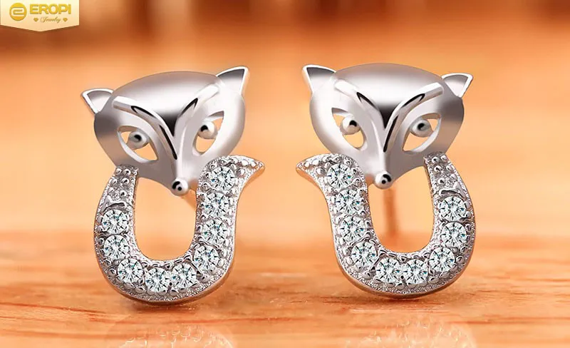 Bông tai hồ ly nhỏ gọn với thiết kế đáng yêu cho phong cách nữ tính