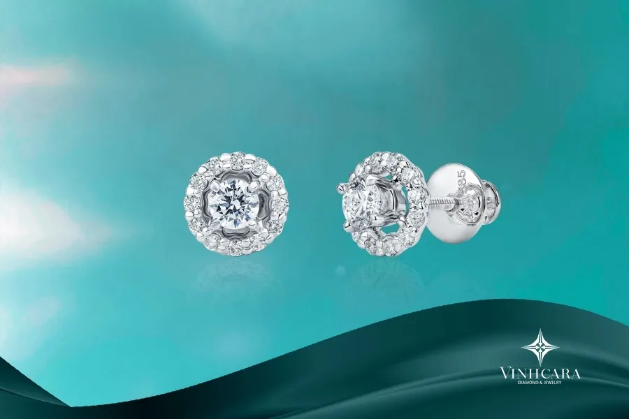 Vẻ đẹp hoàn hảo của đôi bông hột xoàn được hoàn thiện tỉ mỉ