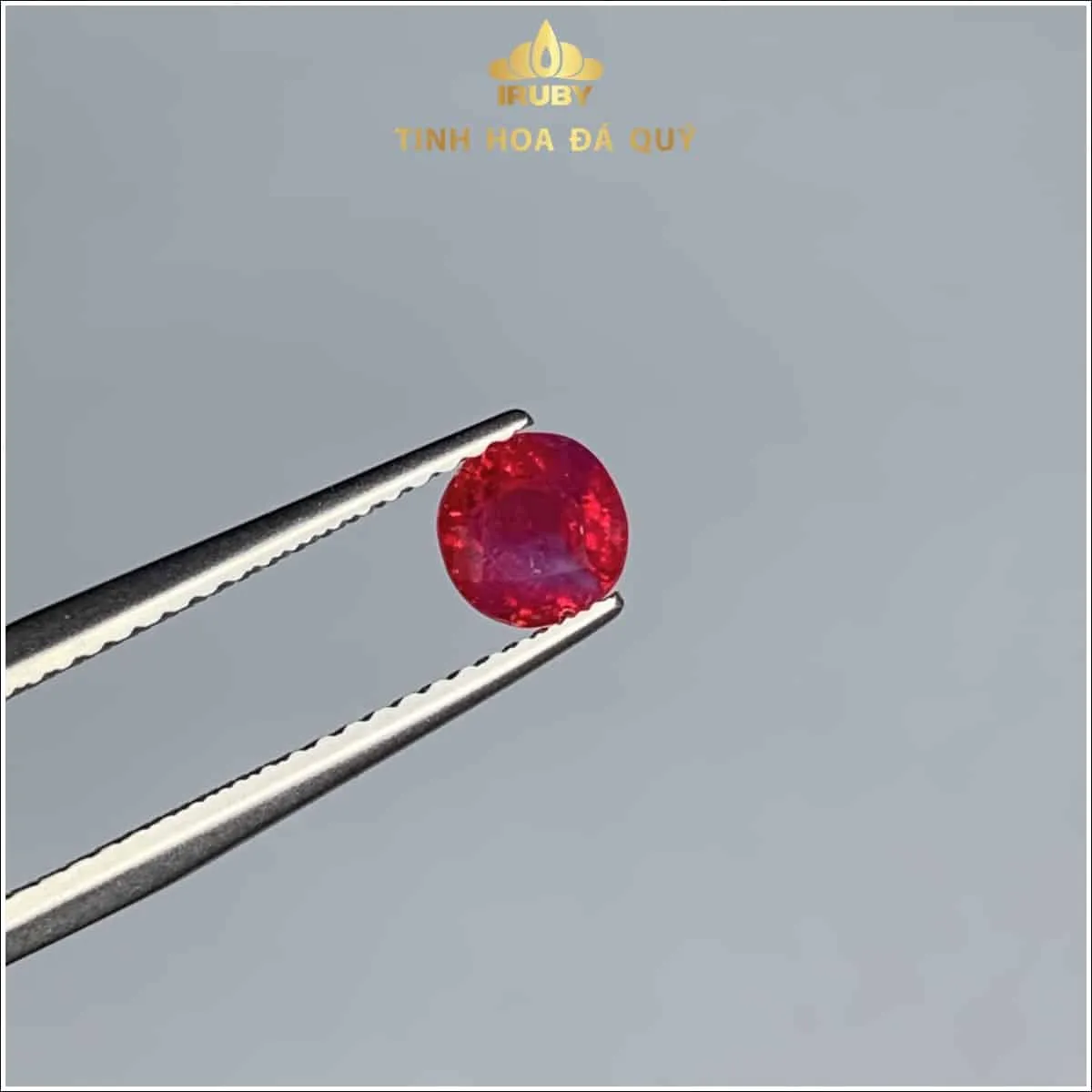 Viên Ruby facet lục yên màu đỏ huyết 0,86ct màu sắc tự nhiên